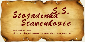 Stojadinka Stamenković vizit kartica